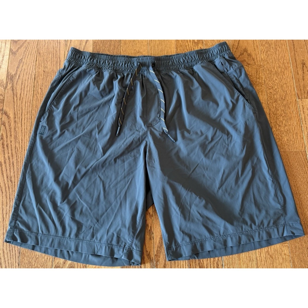 Rhone Men Running Drawstring Shorts Gray 9" Athletic Stretch Pockets Size XL